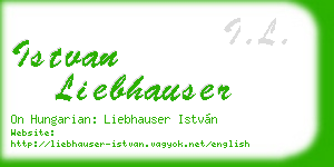 istvan liebhauser business card